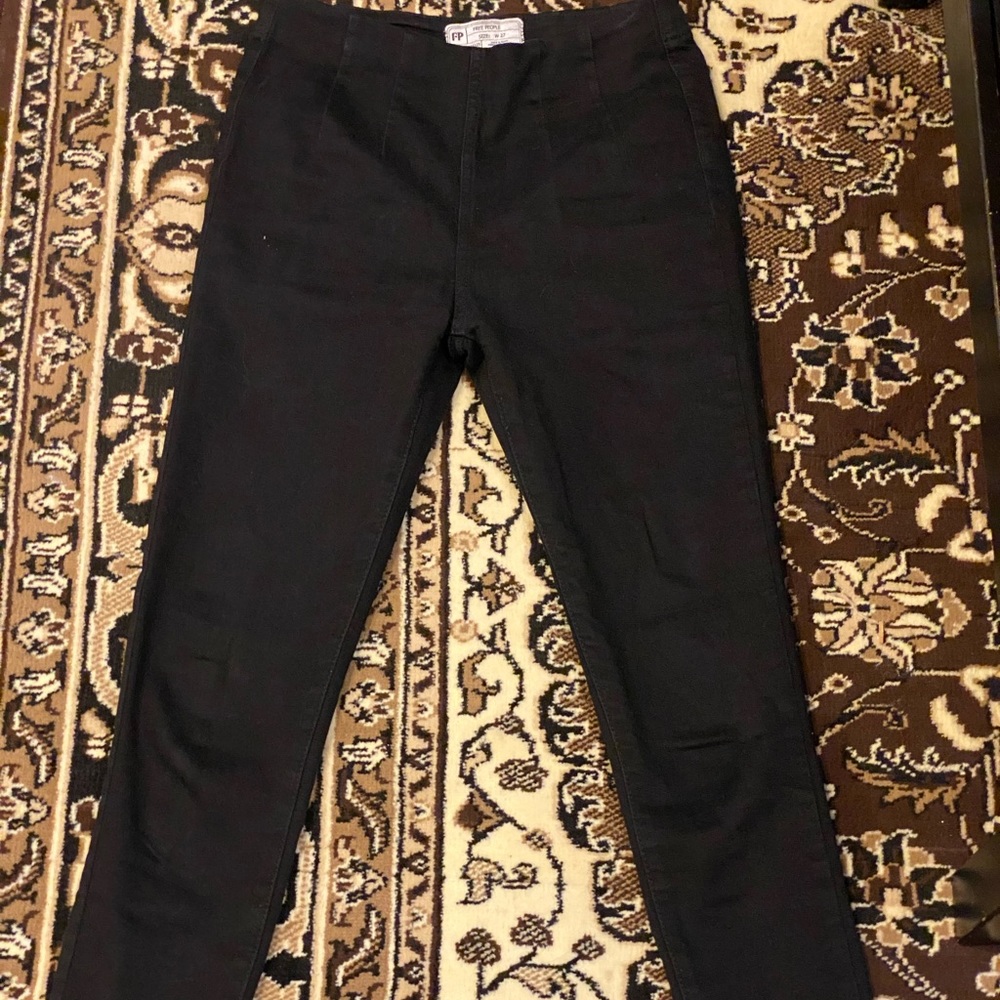 Black high waisted denim